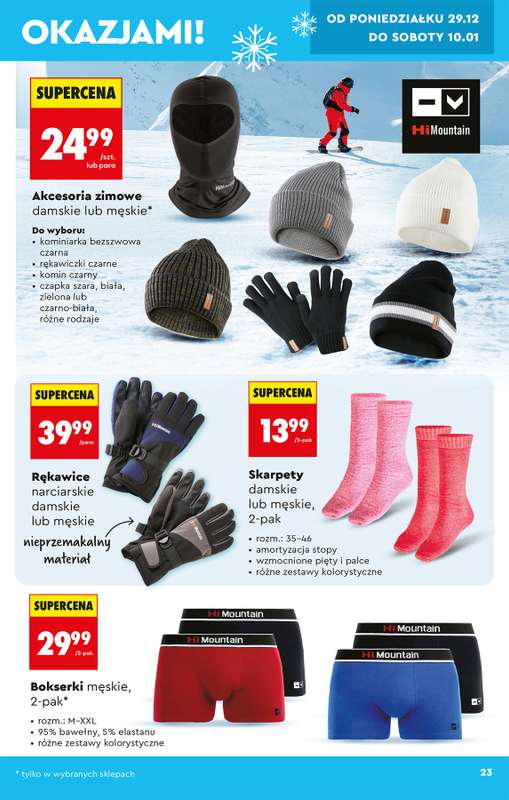 Biedronka - gazetka promocyjna Okazje tygodnia od 29.12 od poniedziałku 29.12 do środy 14.01 - strona 27