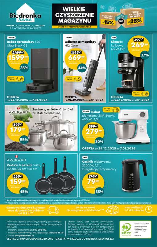 Biedronka - gazetka promocyjna Okazje tygodnia od 29.12 od poniedziałku 29.12 do środy 14.01 - strona 60