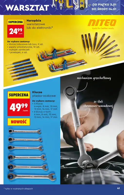 Biedronka - gazetka promocyjna Okazje tygodnia od 29.12 od poniedziałku 29.12 do środy 14.01 - strona 45