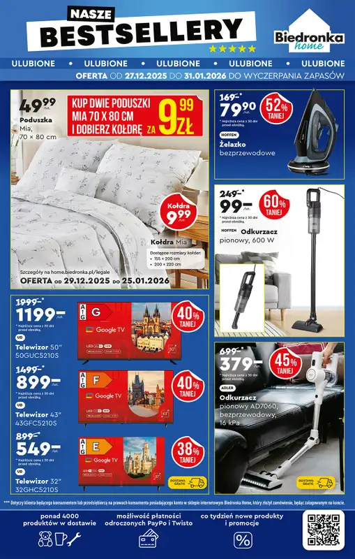 Biedronka - gazetka promocyjna Okazje tygodnia od 29.12 od poniedziałku 29.12 do środy 14.01 - strona 57
