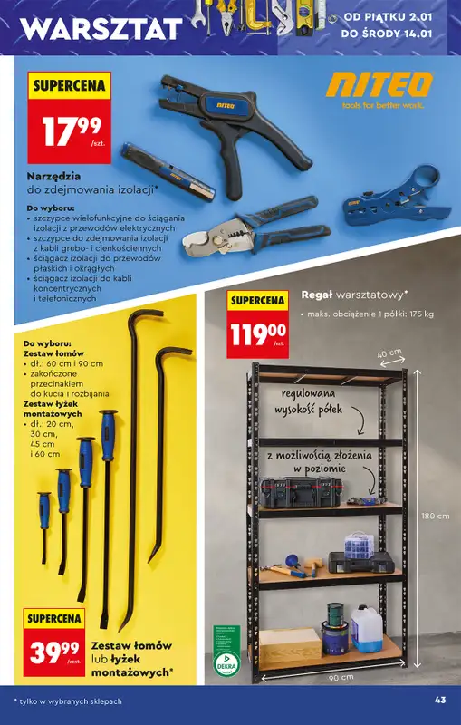 Biedronka - gazetka promocyjna Okazje tygodnia od 29.12 od poniedziałku 29.12 do środy 14.01 - strona 47