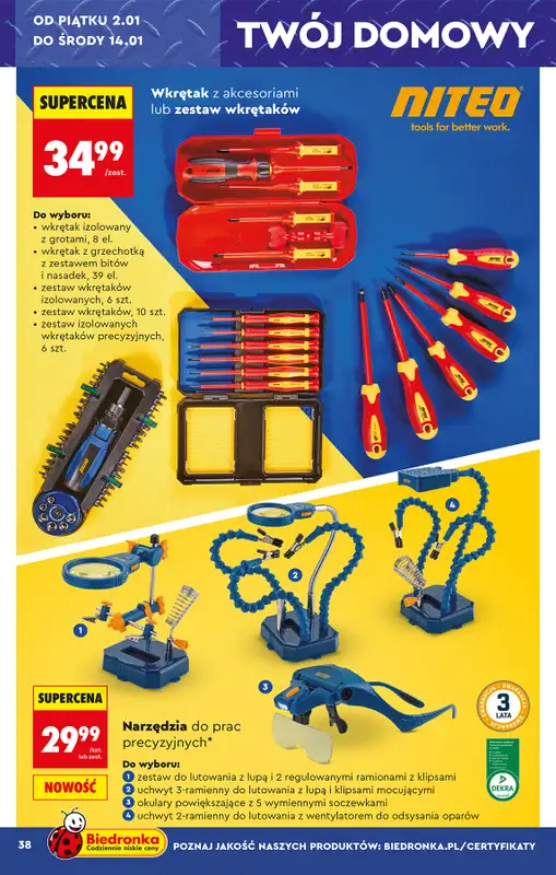 Biedronka - gazetka promocyjna Okazje tygodnia od 29.12 od poniedziałku 29.12 do środy 14.01 - strona 42