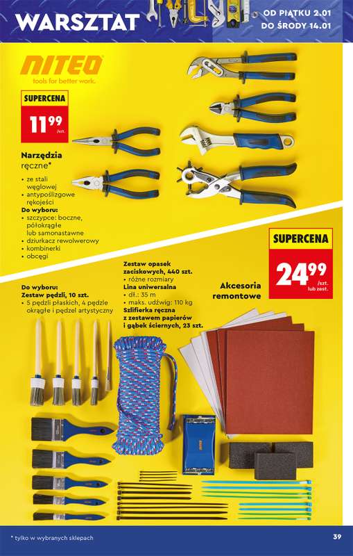 Biedronka - gazetka promocyjna Okazje tygodnia od 29.12 od poniedziałku 29.12 do środy 14.01 - strona 43