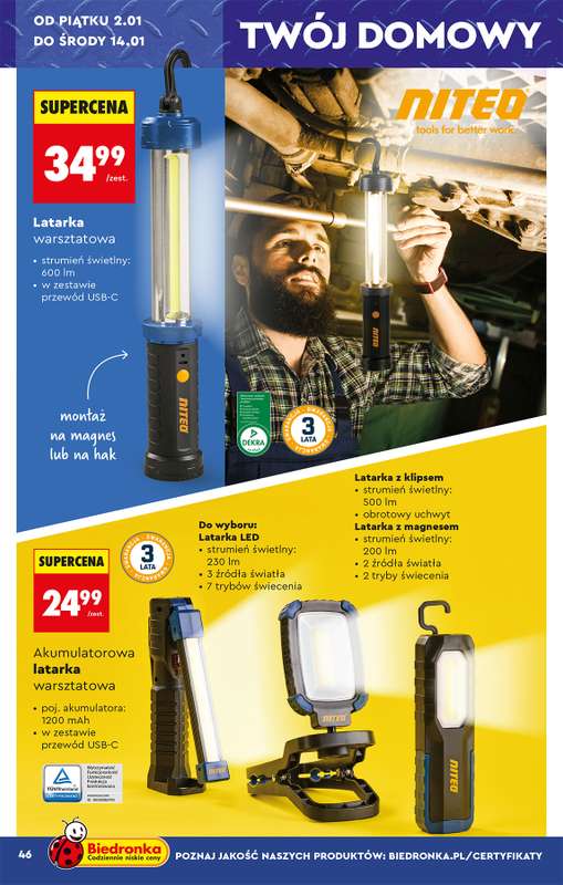 Biedronka - gazetka promocyjna Okazje tygodnia od 29.12 od poniedziałku 29.12 do środy 14.01 - strona 50