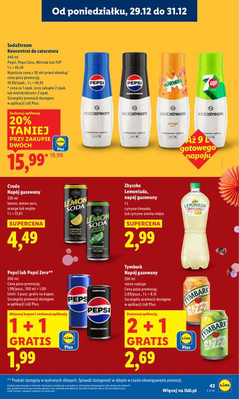 Lidl - gazetka promocyjna Oferta od poniedziałku od poniedziałku 29.12 do środy 31.12 - strona 43