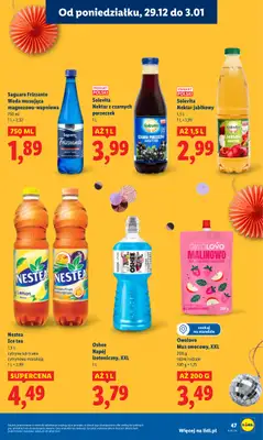 Lidl - gazetka promocyjna Oferta od poniedziałku od poniedziałku 29.12 do środy 31.12 - strona 47
