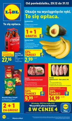 Lidl - gazetka promocyjna Oferta od poniedziałku od poniedziałku 29.12 do środy 31.12
