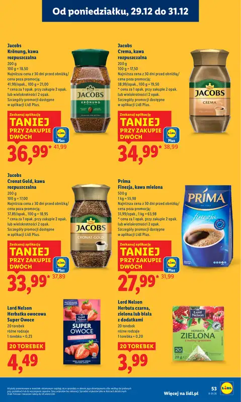 Lidl - gazetka promocyjna Oferta od poniedziałku od poniedziałku 29.12 do środy 31.12 - strona 53