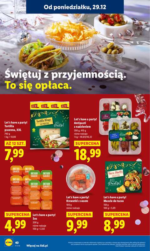 Lidl - gazetka promocyjna Oferta od poniedziałku od poniedziałku 29.12 do środy 31.12 - strona 40