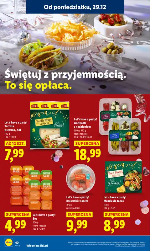 Lidl - gazetka promocyjna Oferta od poniedziałku od poniedziałku 29.12 do środy 31.12 - strona 40