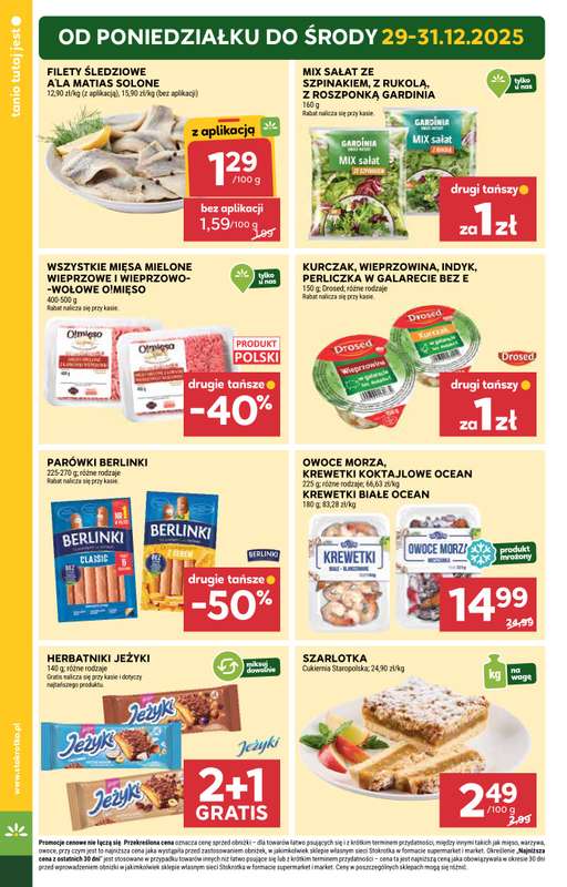 Stokrotka - gazetka promocyjna Gazetka Supermarket od poniedziałku 29.12 do środy 07.01 - strona 4