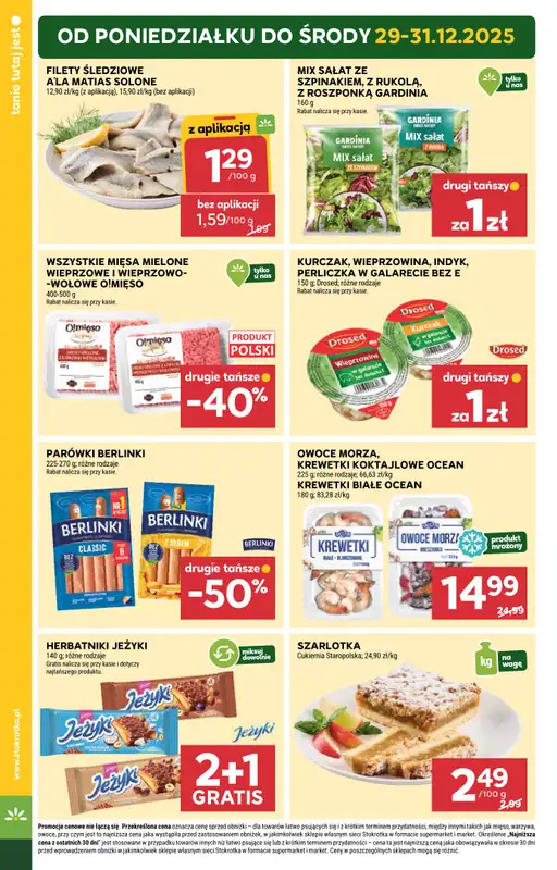 Stokrotka - gazetka promocyjna Gazetka Supermarket od poniedziałku 29.12 do środy 07.01 - strona 4