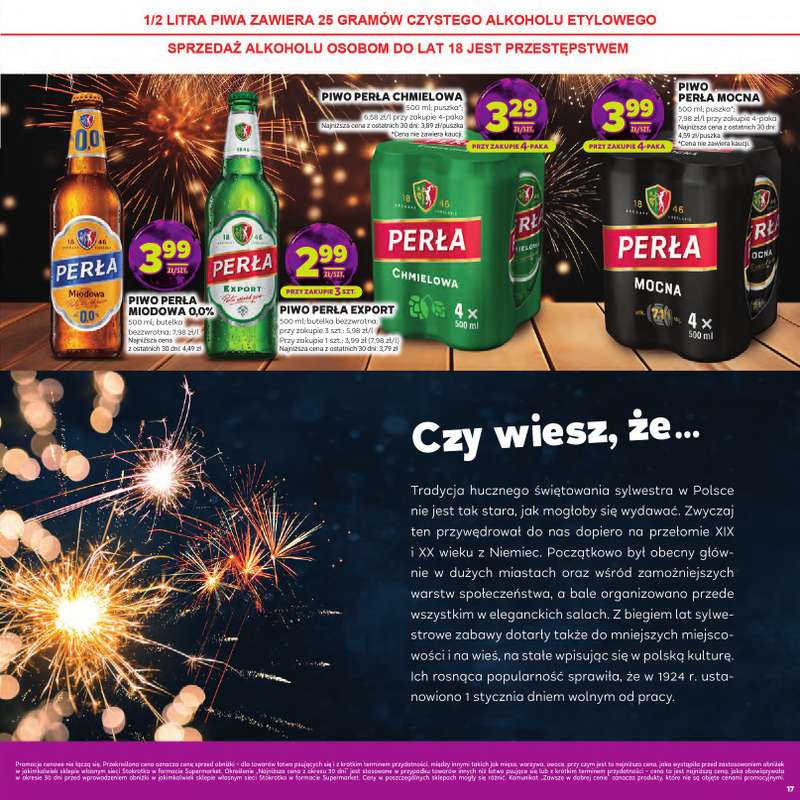 Stokrotka - gazetka promocyjna Katalog Sylwester  do środy 14.01 - strona 17