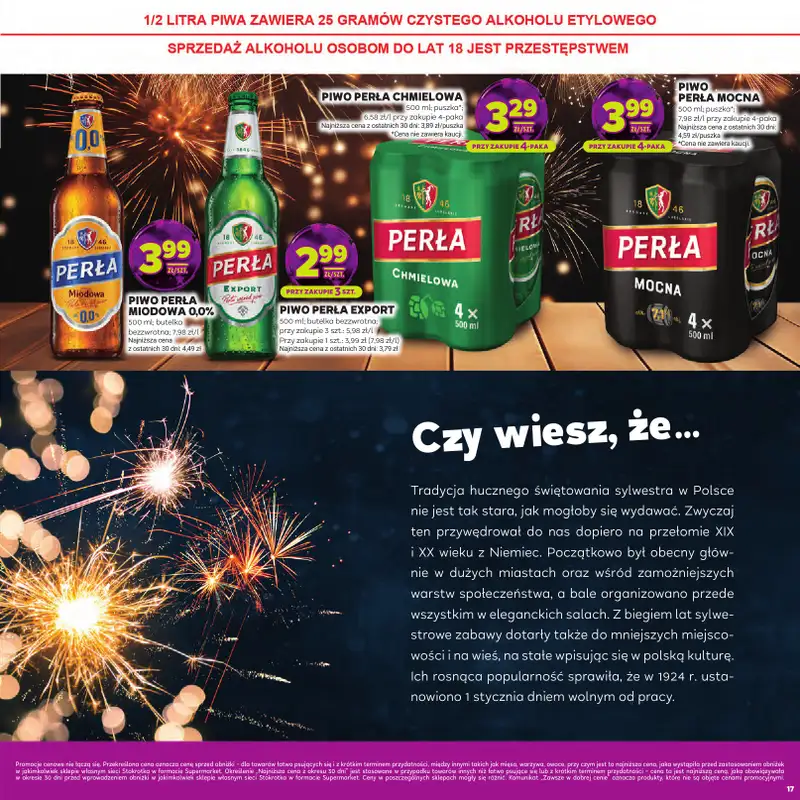 Stokrotka - gazetka promocyjna Katalog Sylwester  do środy 14.01 - strona 17