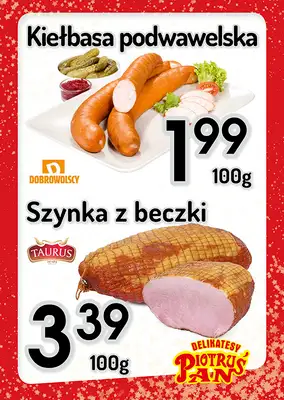 Delikatesy Piotruś Pan - gazetka promocyjna Plakaty promocyjne od poniedziałku 29.12 do środy 07.01