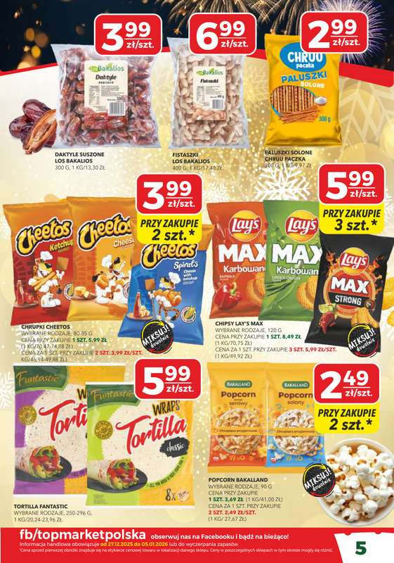 Top Market - gazetka promocyjna Gazetka od poniedziałku 29.12 do poniedziałku 05.01 - strona 5
