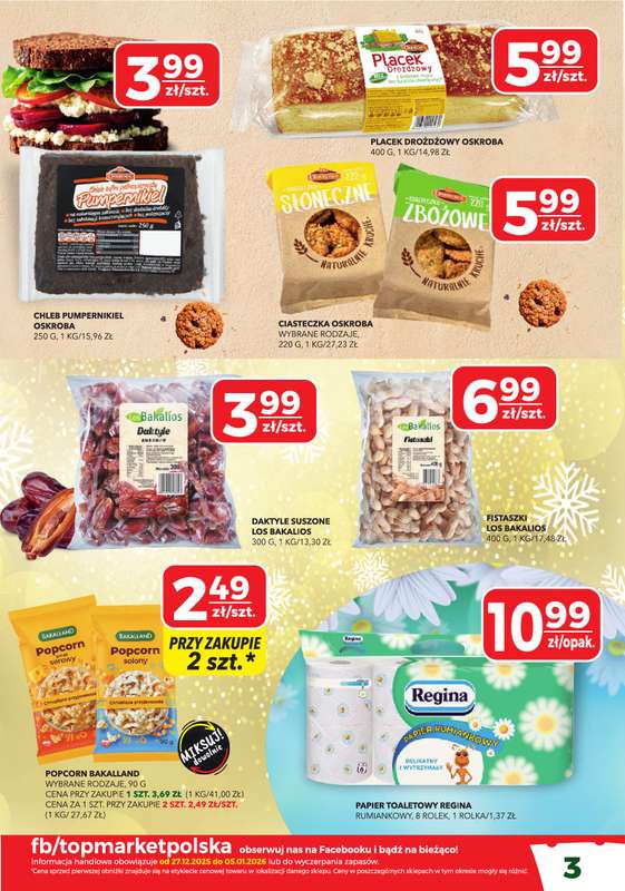 Top Market - gazetka promocyjna Gazetka od poniedziałku 29.12 do poniedziałku 05.01 - strona 3