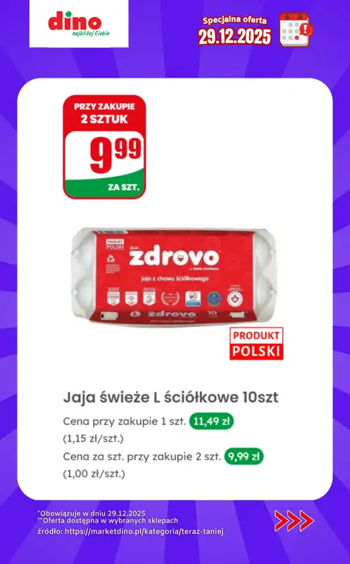 Dino - gazetka promocyjna Specjalna oferta na 29.12.2025 - promocje spoza gazetki od poniedziałku 29.12 do poniedziałku 29.12 - strona 8