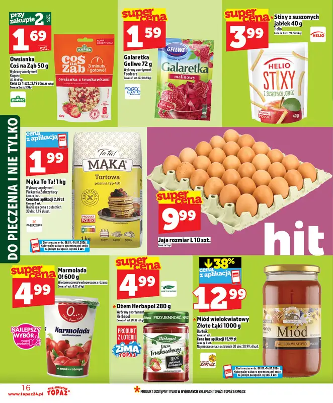 TOPAZ - gazetka promocyjna Gazetka od czwartku 08.01 do środy 14.01 - strona 16