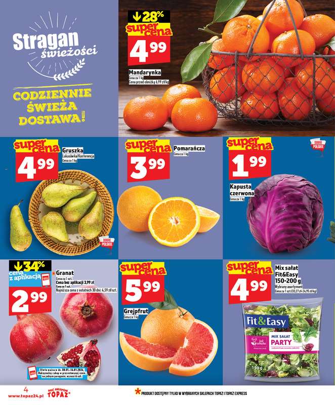 TOPAZ - gazetka promocyjna Gazetka od czwartku 08.01 do środy 14.01 - strona 4