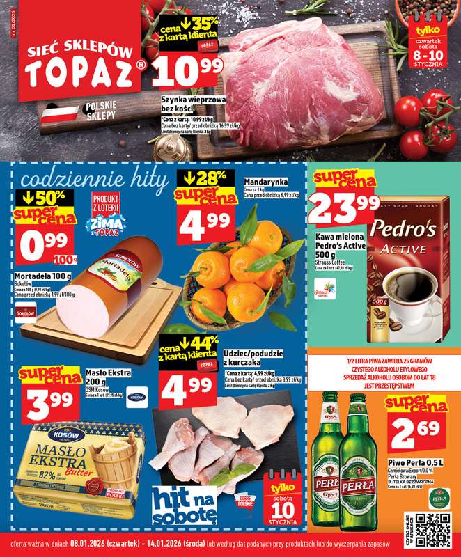 TOPAZ - gazetka promocyjna Gazetka od czwartku 08.01 do środy 14.01