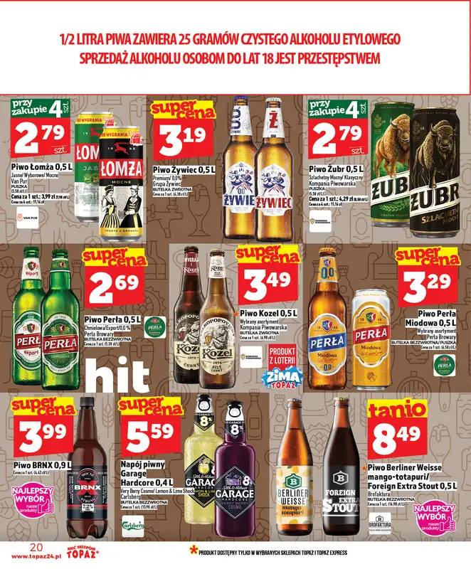 TOPAZ - gazetka promocyjna Gazetka od czwartku 08.01 do środy 14.01 - strona 20