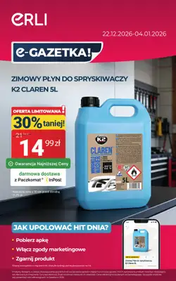 ERLI - gazetka promocyjna Upoluj HIT e-Gazetki ERLI! od poniedziałku 29.12 do niedzieli 04.01