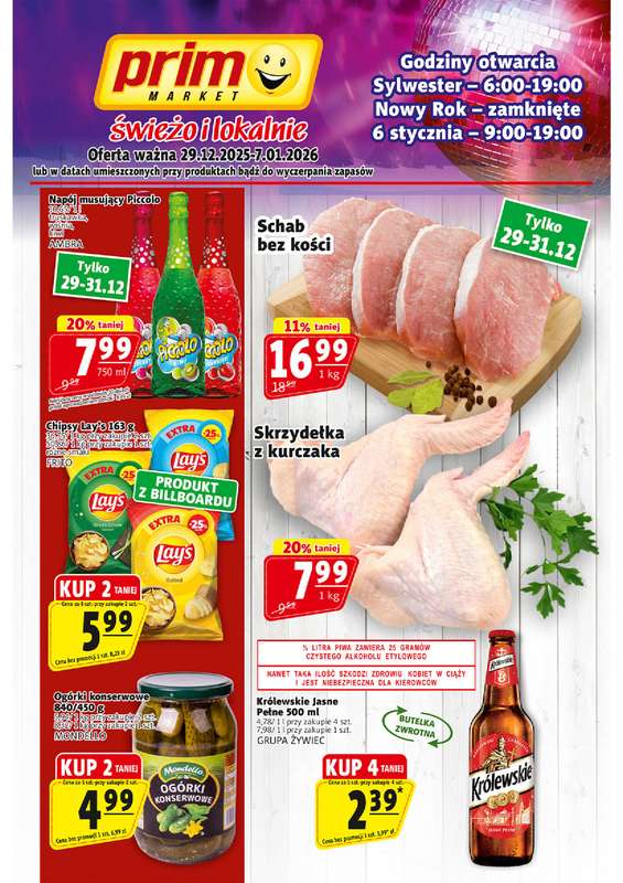 Prim Market - gazetka promocyjna Gazetka od poniedziałku 29.12 do środy 07.01