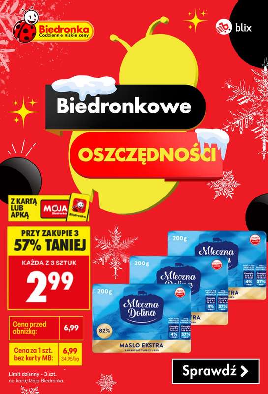 Biedronka - gazetka promocyjna Biedronkowe oszczędności od poniedziałku 29.12 do środy 31.12