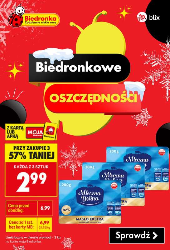 Biedronka - gazetka promocyjna Biedronkowe oszczędności od poniedziałku 29.12 do środy 31.12