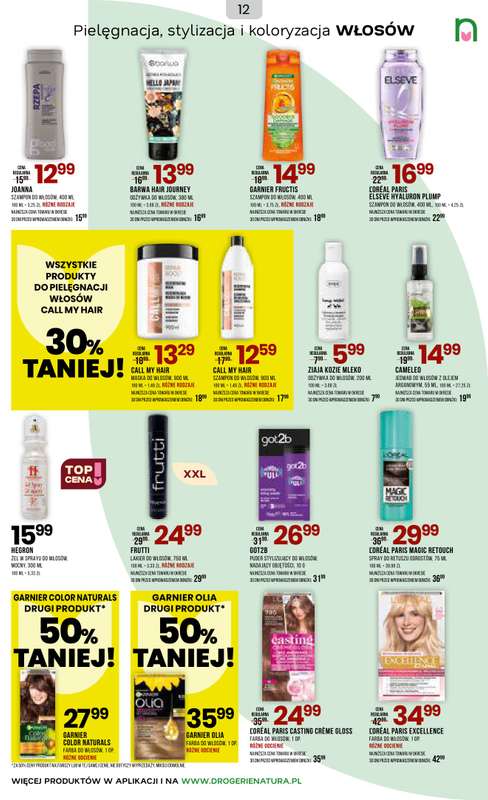 Drogerie Natura - gazetka promocyjna Gazetka od poniedziałku 29.12 do poniedziałku 19.01 - strona 12