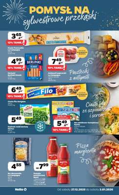 Netto - gazetka promocyjna Pomysły na sylwestrowe przekąski z Netto! od poniedziałku 29.12 do poniedziałku 29.12