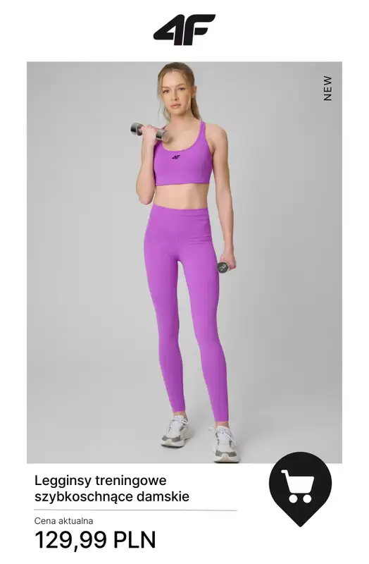 4F - gazetka promocyjna Nowa kolekcja treningowa dla niej od poniedziałku 29.12  - strona 6