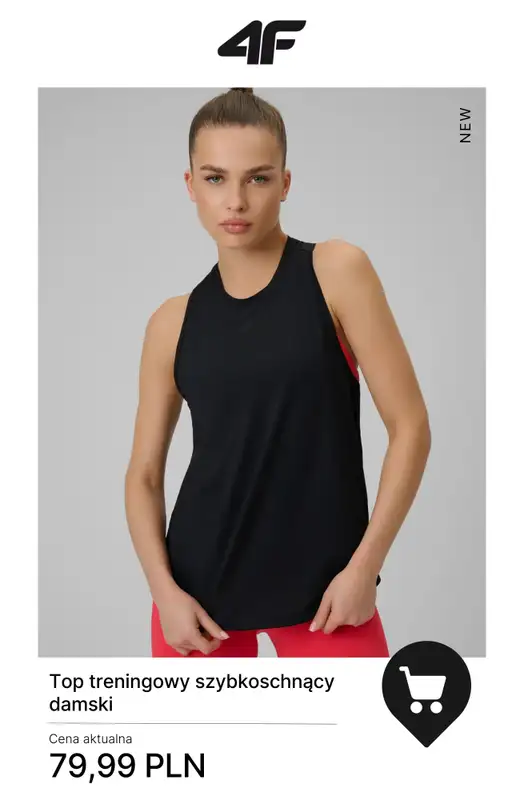 4F - gazetka promocyjna Nowa kolekcja treningowa dla niej od poniedziałku 29.12  - strona 10