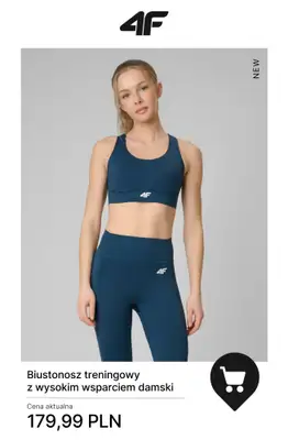 4F - gazetka promocyjna Nowa kolekcja treningowa dla niej od poniedziałku 29.12  - strona 4