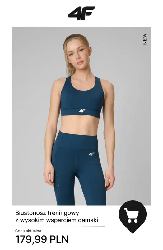 4F - gazetka promocyjna Nowa kolekcja treningowa dla niej od poniedziałku 29.12  - strona 4