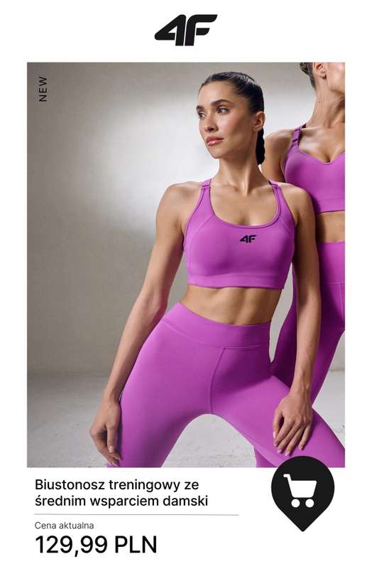 4F - gazetka promocyjna Nowa kolekcja treningowa dla niej od poniedziałku 29.12  - strona 5