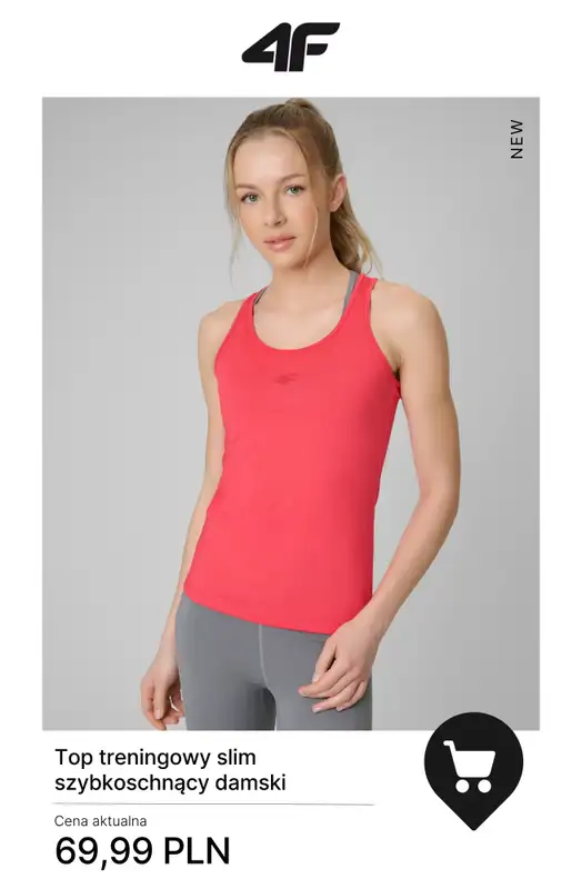 4F - gazetka promocyjna Nowa kolekcja treningowa dla niej od poniedziałku 29.12  - strona 7