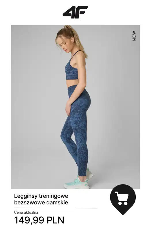 4F - gazetka promocyjna Nowa kolekcja treningowa dla niej od poniedziałku 29.12  - strona 9