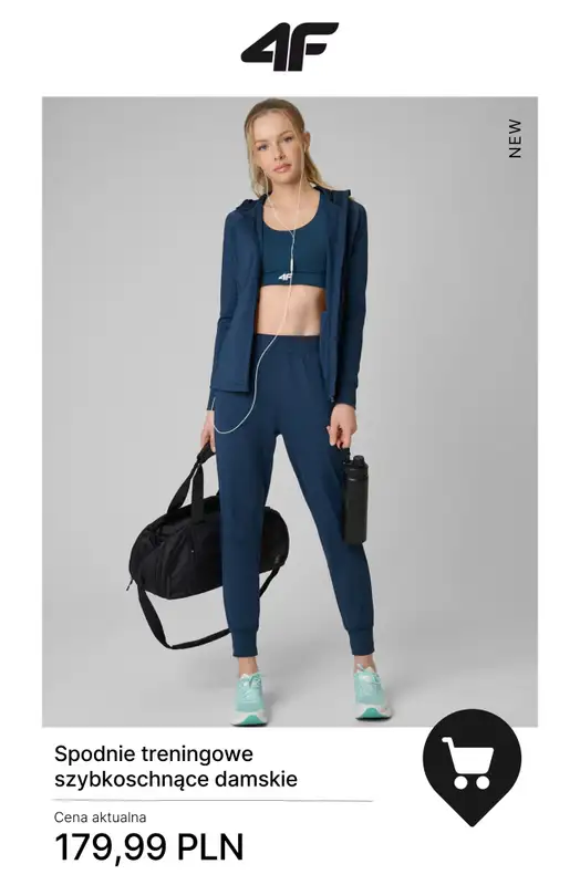 4F - gazetka promocyjna Nowa kolekcja treningowa dla niej od poniedziałku 29.12  - strona 11
