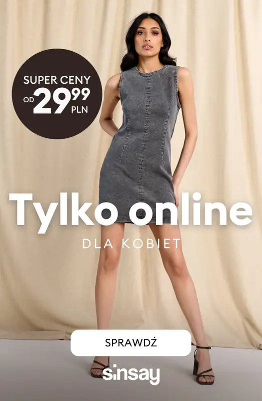 Sinsay - gazetka promocyjna Tylko online - dla kobiet  