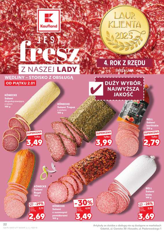 Kaufland - gazetka promocyjna Oferta Kaufland od piątku 02.01 do środy 07.01 - strona 22