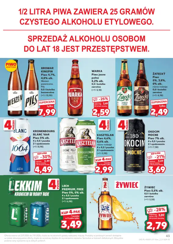 Kaufland - gazetka promocyjna Oferta Kaufland od piątku 02.01 do środy 07.01 - strona 43