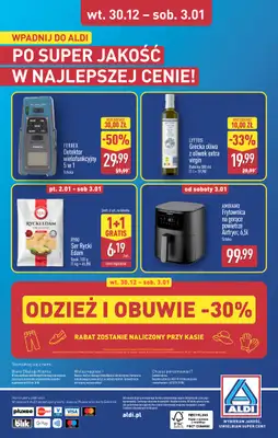 Aldi - gazetka promocyjna PRUSZKÓW: WIELKIE OTWARCIE już we wtorek: 30.12! od wtorku 30.12 do środy 31.12 - strona 32