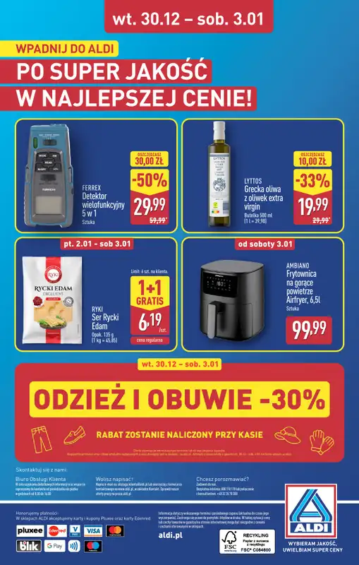 Aldi - gazetka promocyjna PRUSZKÓW: WIELKIE OTWARCIE już we wtorek: 30.12! od wtorku 30.12 do środy 31.12 - strona 32