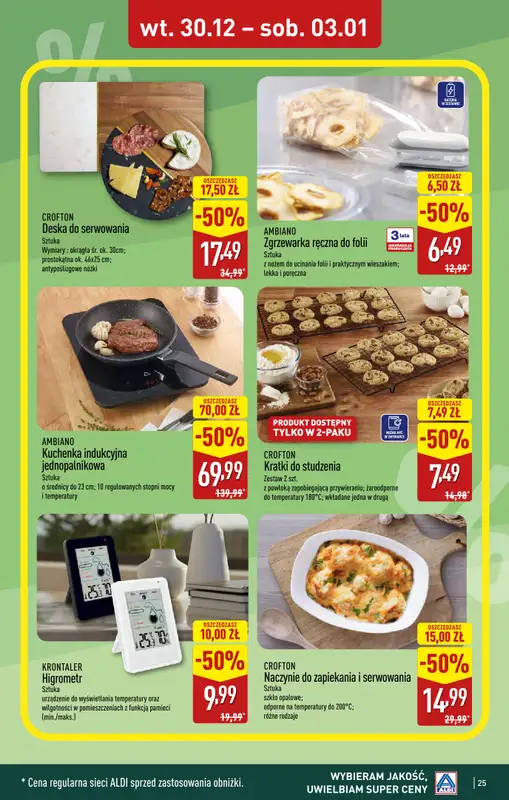 Aldi - gazetka promocyjna ŁÓDŹ: WIELKIE OTWARCIE już we wtorek: 30.12! od wtorku 30.12 do środy 31.12 - strona 25