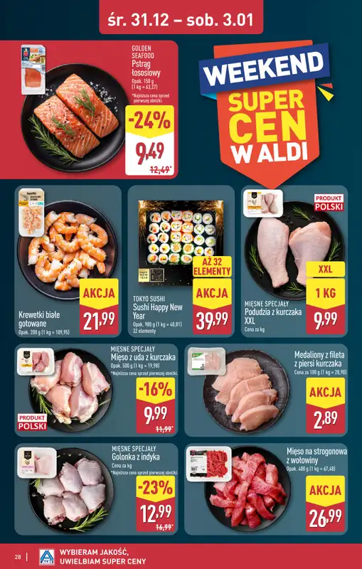 Aldi - gazetka promocyjna ŁÓDŹ: WIELKIE OTWARCIE już we wtorek: 30.12! od wtorku 30.12 do środy 31.12 - strona 28