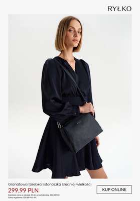 Granatowa torebka listonoszka średniej wielkości