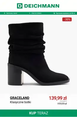 Deichmann - gazetka promocyjna Do -50% botki na obcasie od poniedziałku 29.12  - strona 5