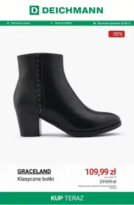 Deichmann - gazetka promocyjna Do -50% botki na obcasie od poniedziałku 29.12  - strona 9